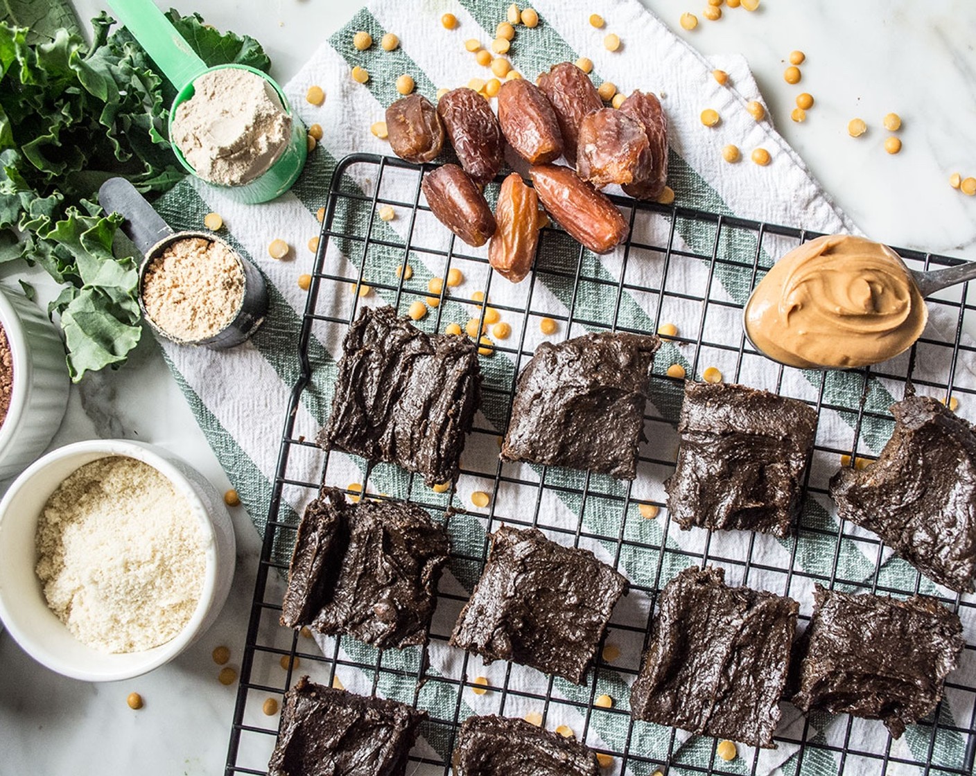 Superfood-Protein-Brownies aus dunkler Schokolade