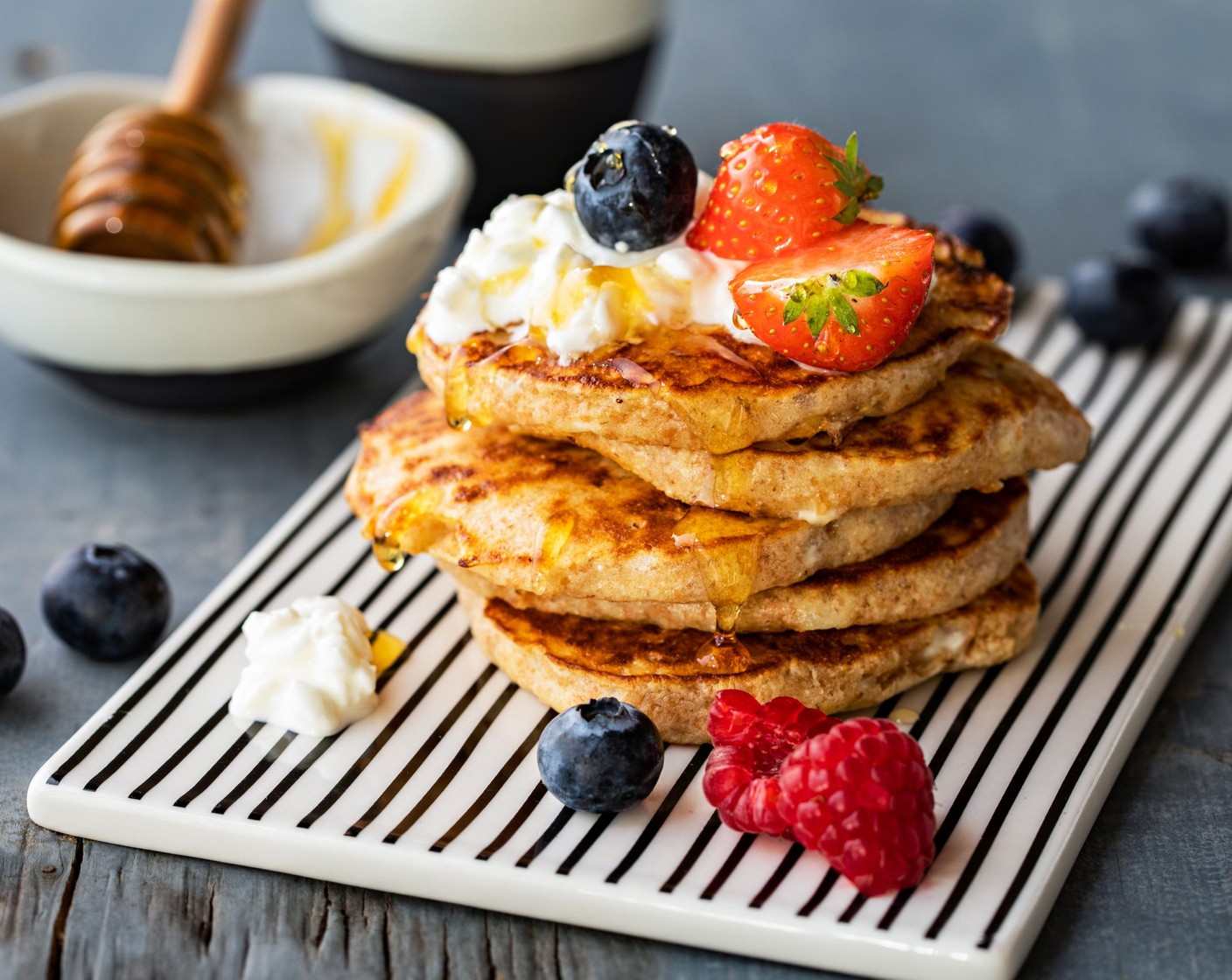 Protein-Pancakes mit Hüttenkäse