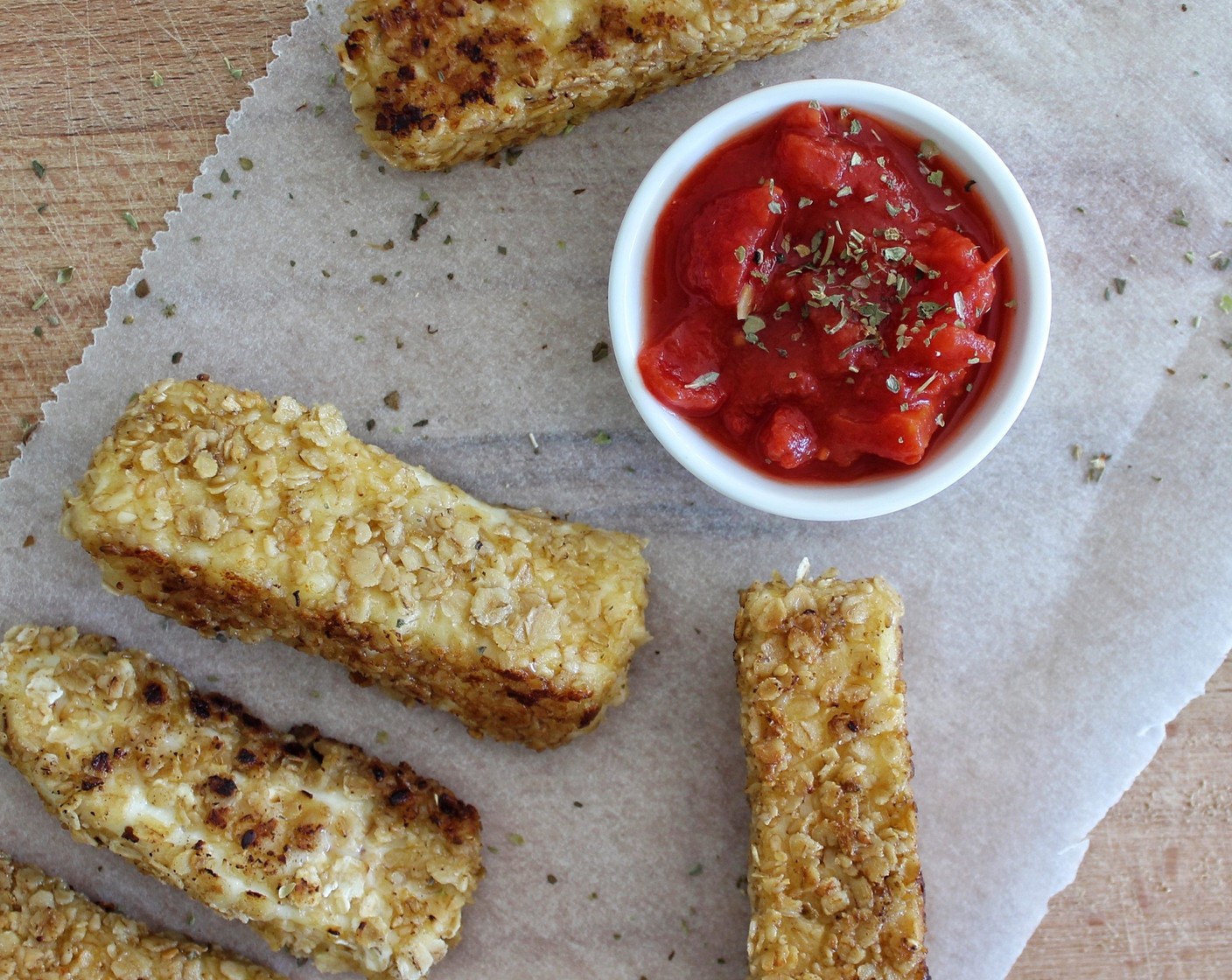 Gesunde Mozzarella-Sticks