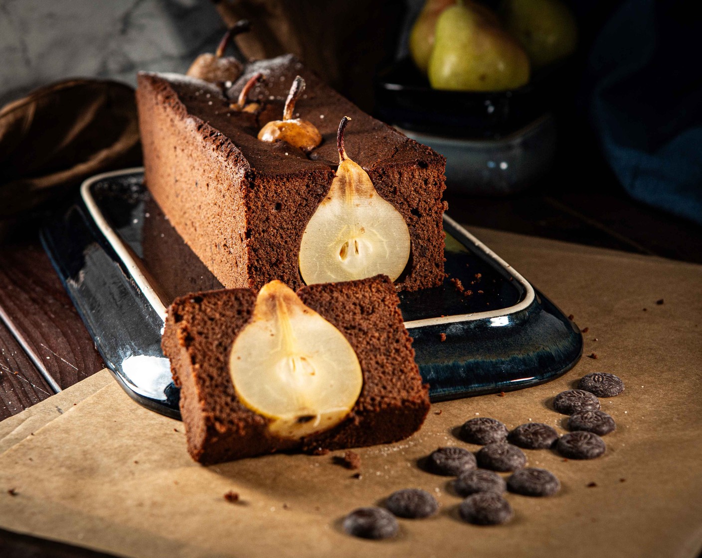 Schoko Birnen Kuchen