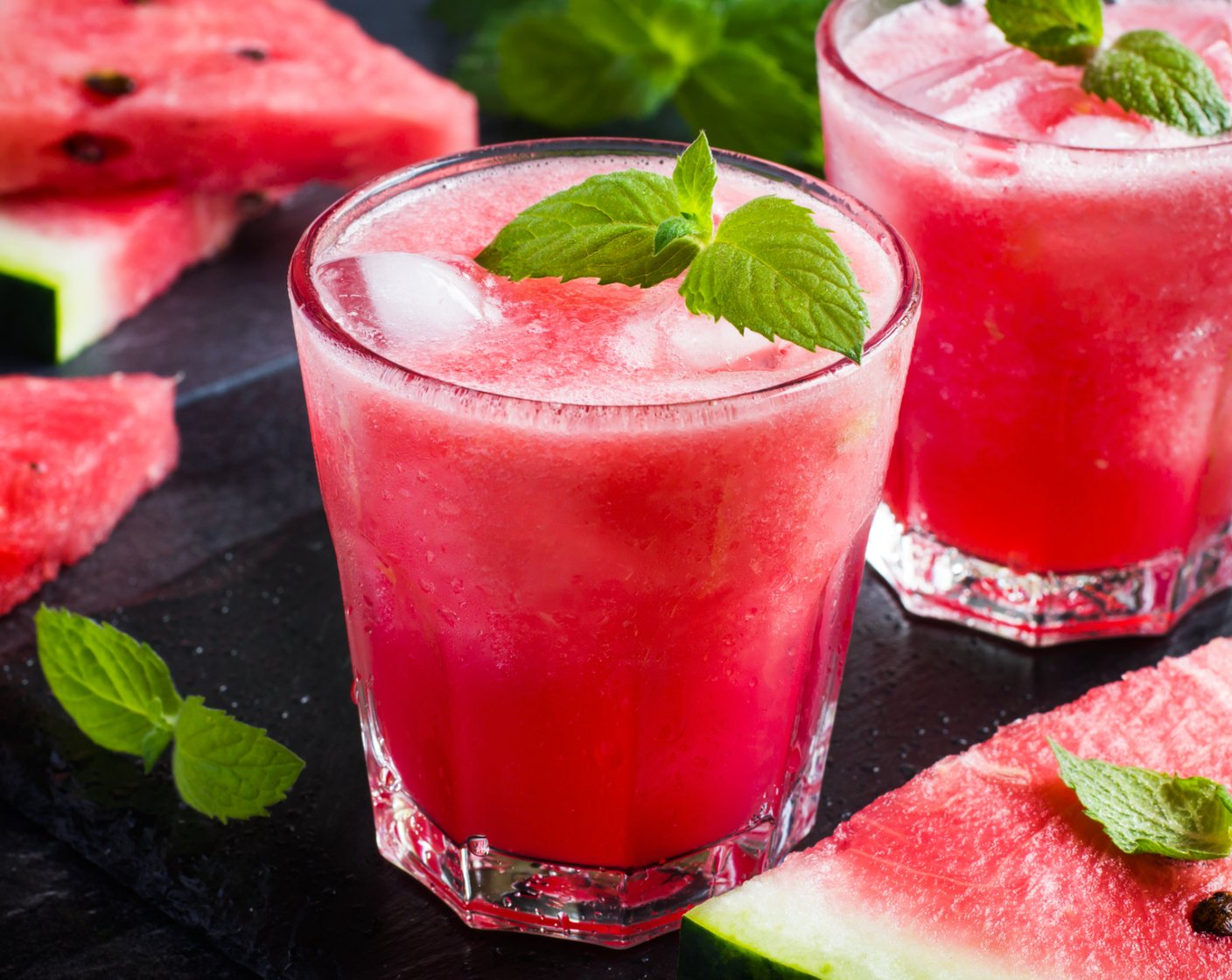 Wassermelonen-Minze Drink