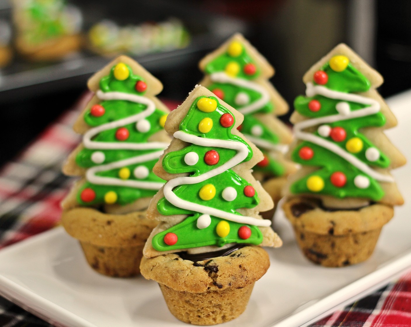 Weihnachtkekse im Muffin-Topf