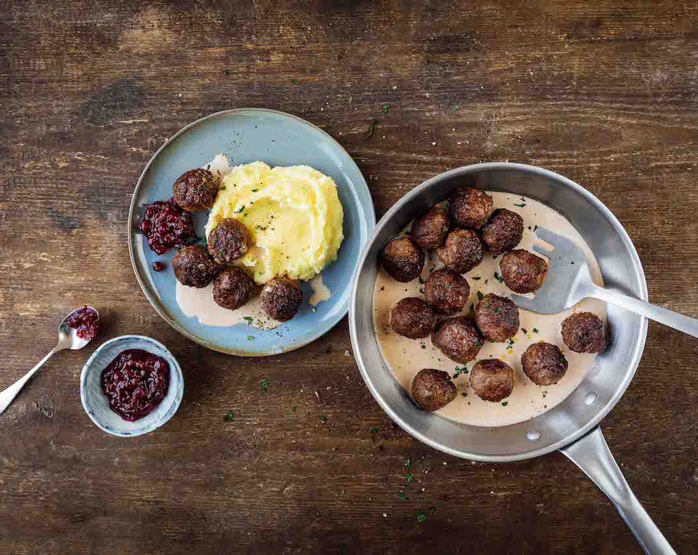 Köttbullar mit Kartoffelstock