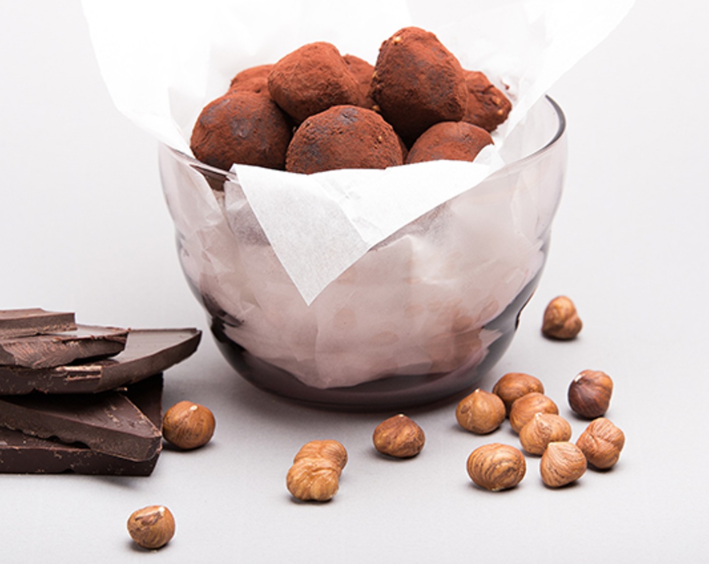 Tartufi - Kakao-Pralinen mit Schokolade und Nüssen