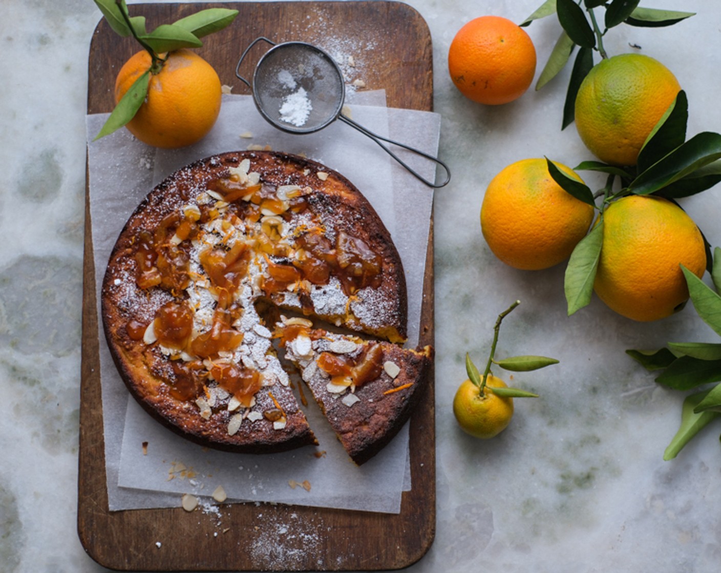 Italienischer Orangen-Mandel Kuchen